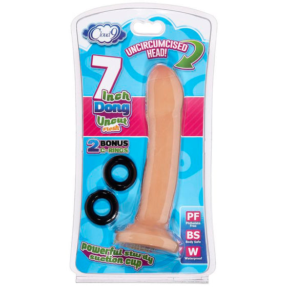 Cloud 9 Uncut 7 Uncircumcised Flesh With 2 C Rings "