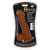 Pro Sensual Premium Silicone Dong With 3 C Rings Brown 8 "