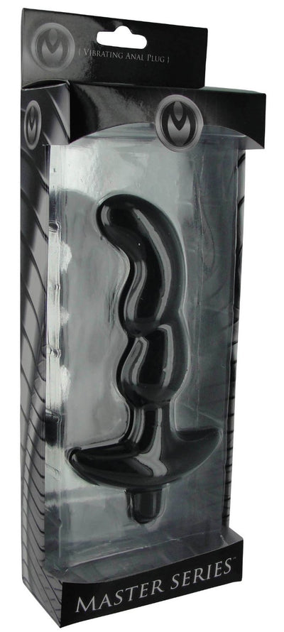 Master Series Onyx Silicone Anal Plug Vibrating