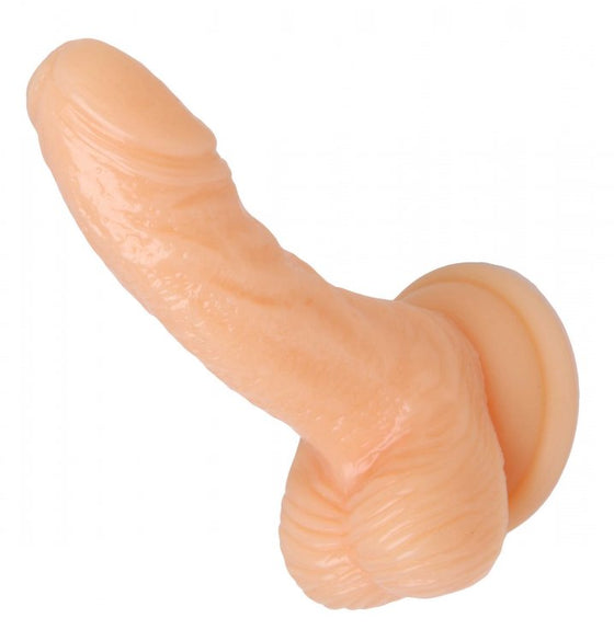 Silicone Curvy 4' Suction Cup Dildo Flesh