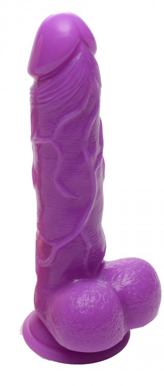 Silicone Curvy 6 Suction Cup Dildo Purple 