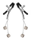 Master Series Rhinestone Nipple Clamps Square Clear