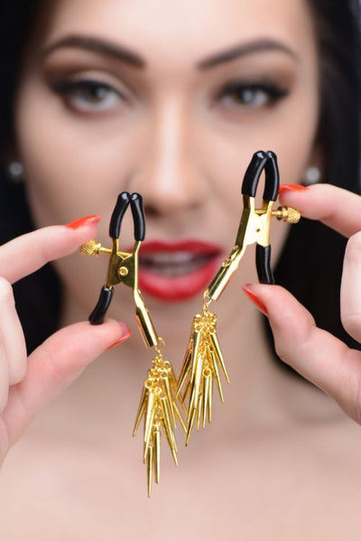 Master Series Lure Adjustable Nipple Clamps WGold Spikes