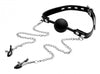 Strict Silicone Ball Gag WNipple Clamps