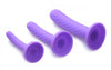 Strap U Tri Play 3 Pieces Silicone Dildo Set Purple