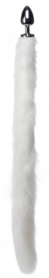 Tailz Extra Long Arctic Mink Tail Metal Anal Plug